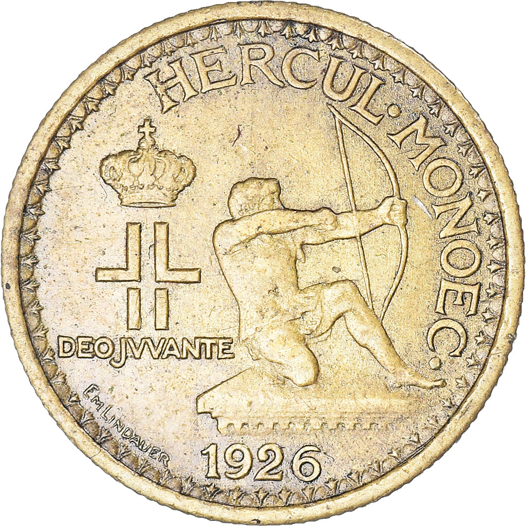 Monnaie, Monaco, Louis II, 50 Centimes, 1926, Poissy, TTB, Bronze-Aluminium