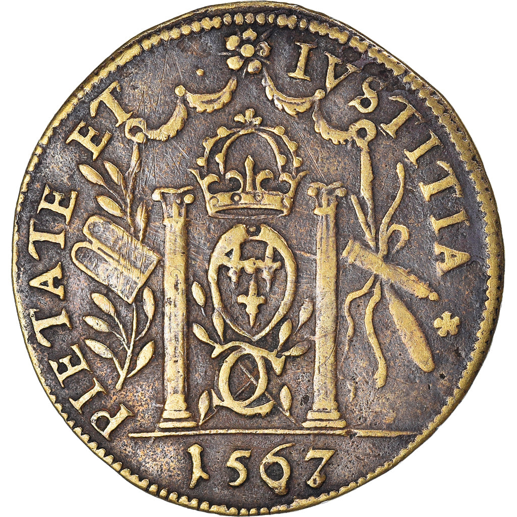 France, Token, Administration Municipale de Paris, 1567, VF(30-35), Copper