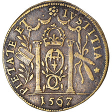 France, Token, Administration Municipale de Paris, 1567, VF(30-35), Copper