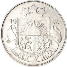 Coin, Latvia, 10 Santimu, 1922, Huguenin, EF(40-45), Nickel, KM:4