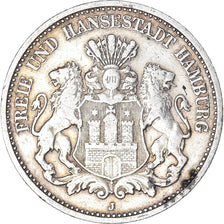 Coin, German States, HAMBURG, 2 Mark, 1888, Hamburg, EF(40-45), Silver, KM:604