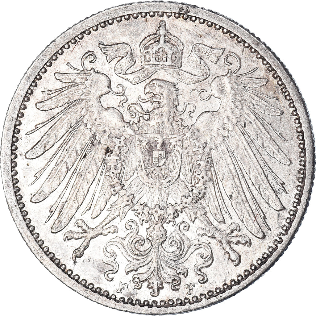 Moneta, NIEMCY - IMPERIUM, Wilhelm II, Mark, 1906, Stuttgart, AU(55-58), Srebro