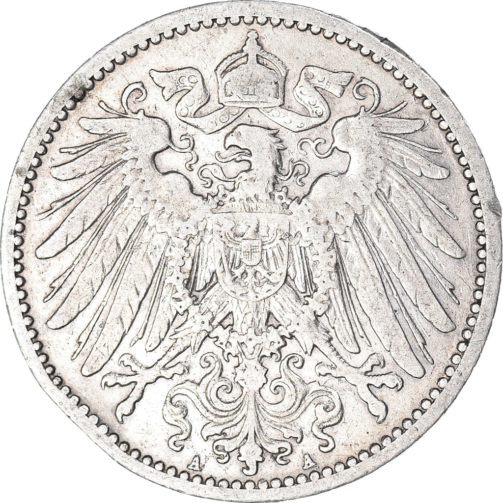 Coin, GERMANY - EMPIRE, Wilhelm II, Mark, 1909, Berlin, EF(40-45), Silver, KM:14