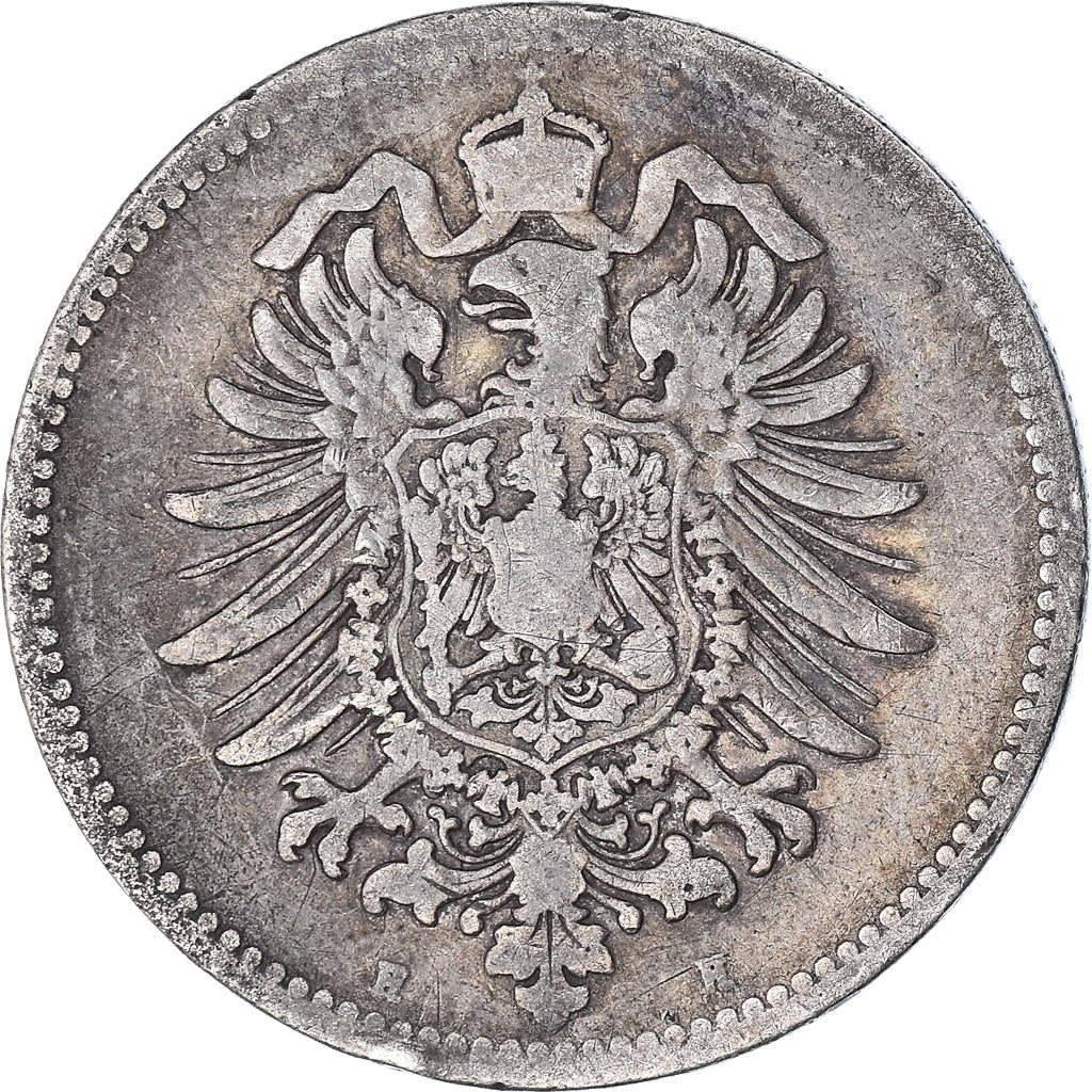Coin, GERMANY - EMPIRE, Wilhelm I, Mark, 1876, Darmstadt, VF(30-35), Silver