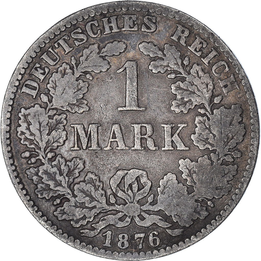 Coin, GERMANY - EMPIRE, Wilhelm I, Mark, 1876, Darmstadt, VF(30-35), Silver