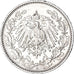 Coin, GERMANY - EMPIRE, 1/2 Mark, 1907, Muldenhütten, VF(30-35), Silver, KM:17