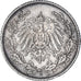 Monnaie, Empire allemand, 1/2 Mark, 1915, Karlsruhe, SUP, Argent, KM:17