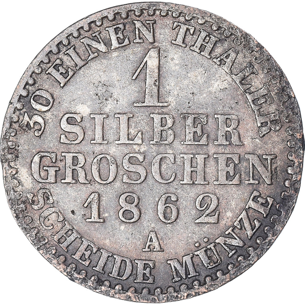 Moneta, Stati tedeschi, PRUSSIA, Wilhelm I, Groschen, 1862, Berlin, BB, Argento