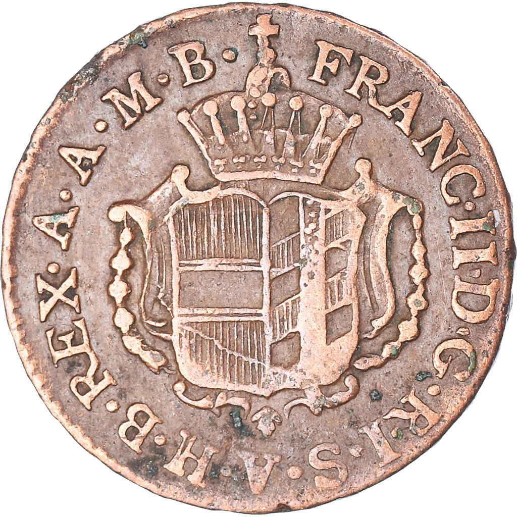 Coin, AUSTRIAN STATES, 1/4 Kreuzer, 1793, Günzburg, EF(40-45), Copper