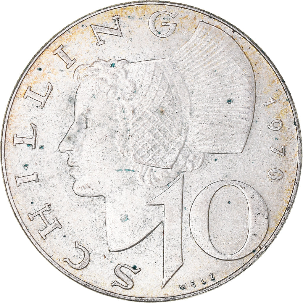 Coin, Austria, 10 Schilling, 1970, Vienna, AU(50-53), Silver, KM:2882