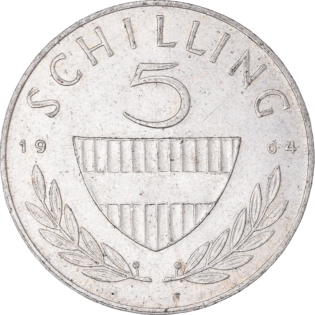 Coin, Austria, 5 Schilling, 1964, Vienna, AU(50-53), Silver, KM:2889