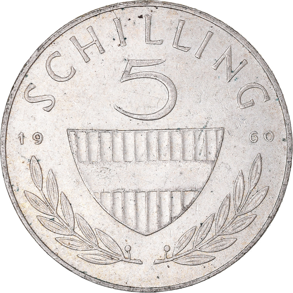 Coin, Austria, 5 Schilling, 1960, Vienna, EF(40-45), Silver, KM:2889