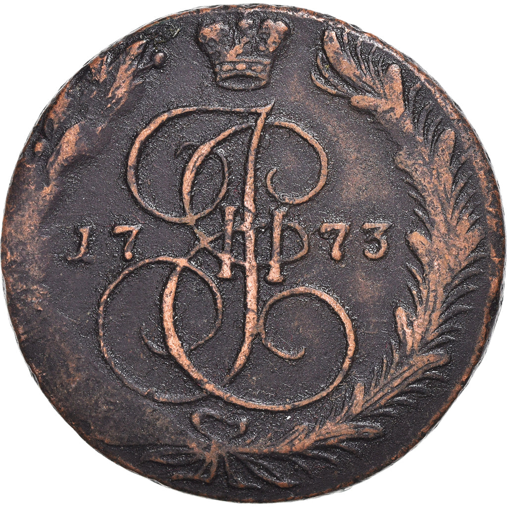Coin, Russia, Catherine II, 5 Kopeks, 1773, Ekaterinbourg, VF(30-35), Copper