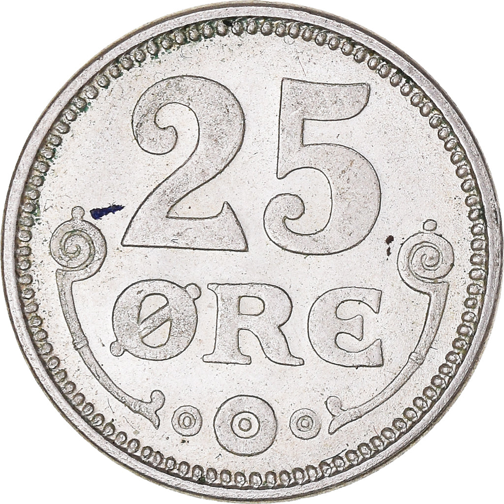 Coin, Denmark, Christian X, 25 Öre, 1915, Copenhagen, MS(60-62), Silver