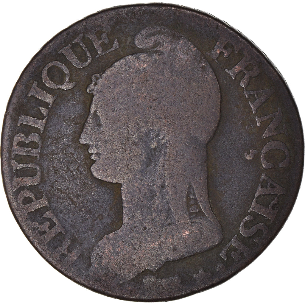 Moneta, Francja, Dupré, 5 Centimes, AN 8/5, Paris, VF(30-35), Brązowy