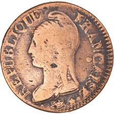 Coin, France, Dupré, 5 Centimes, Metz, VF(30-35), Copper