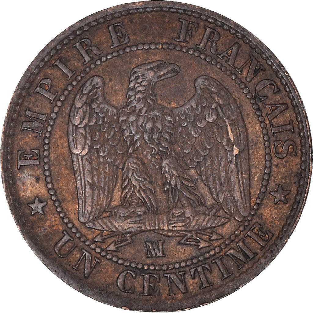 Monnaie, France, Napoleon III, Napoléon III, Centime, 1854, Marseille, SUP