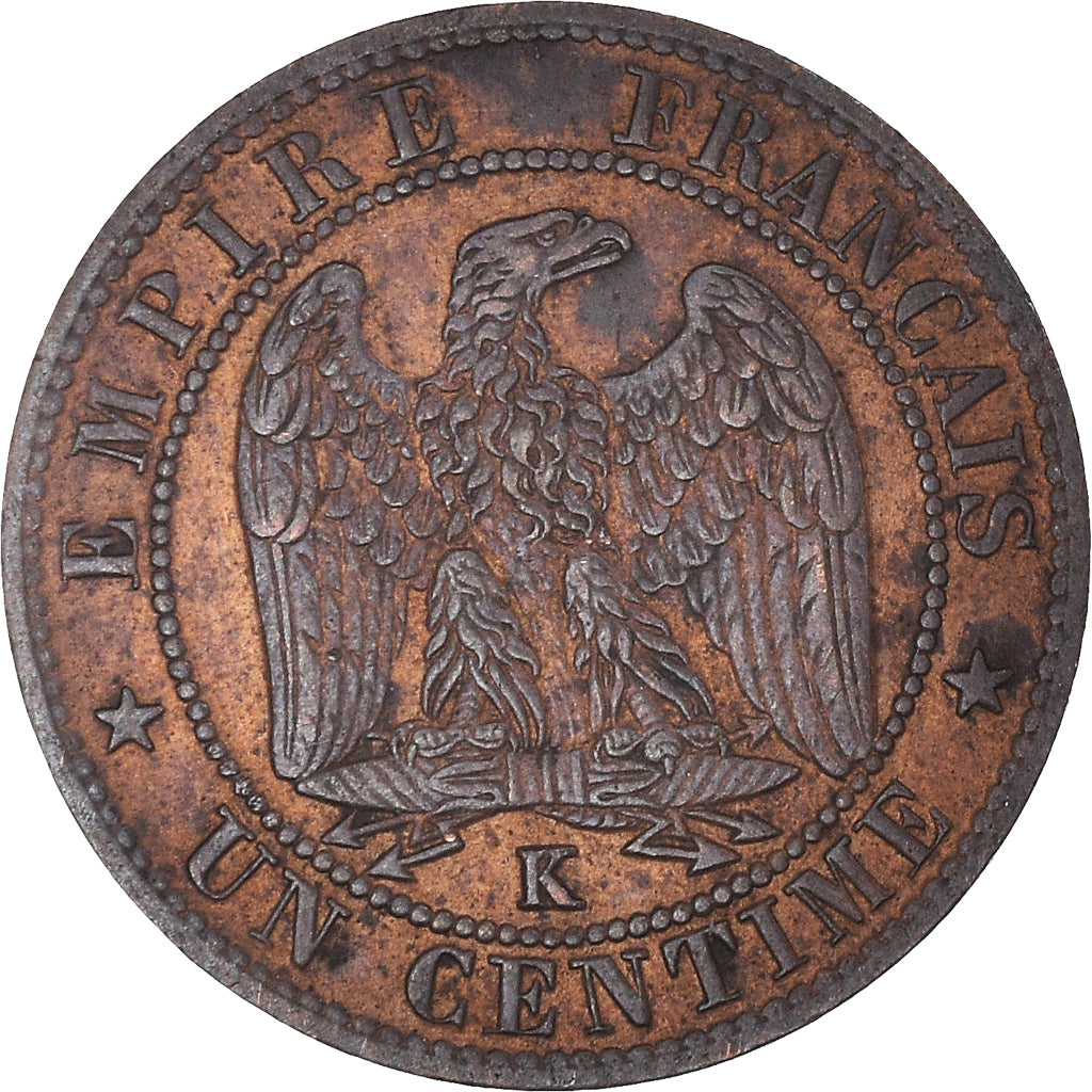 Monnaie, France, Napoleon III, Napoléon III, Centime, 1861, Bordeaux, TTB+