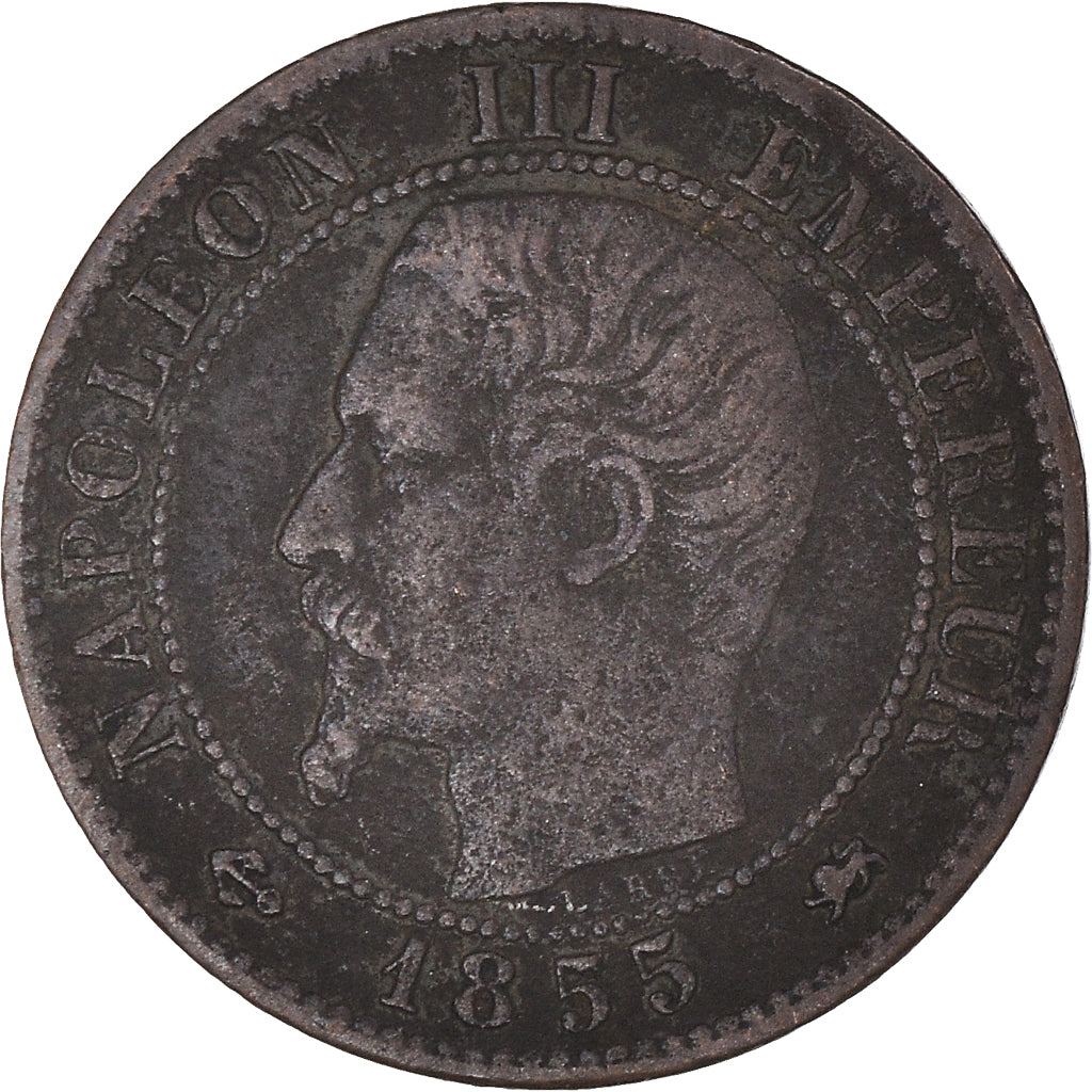 Coin, France, Napoleon III, Napoléon III, Centime, 1855, Lyon, VF(30-35)