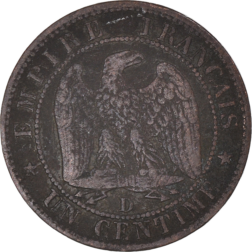 Coin, France, Napoleon III, Napoléon III, Centime, 1855, Lyon, VF(30-35)