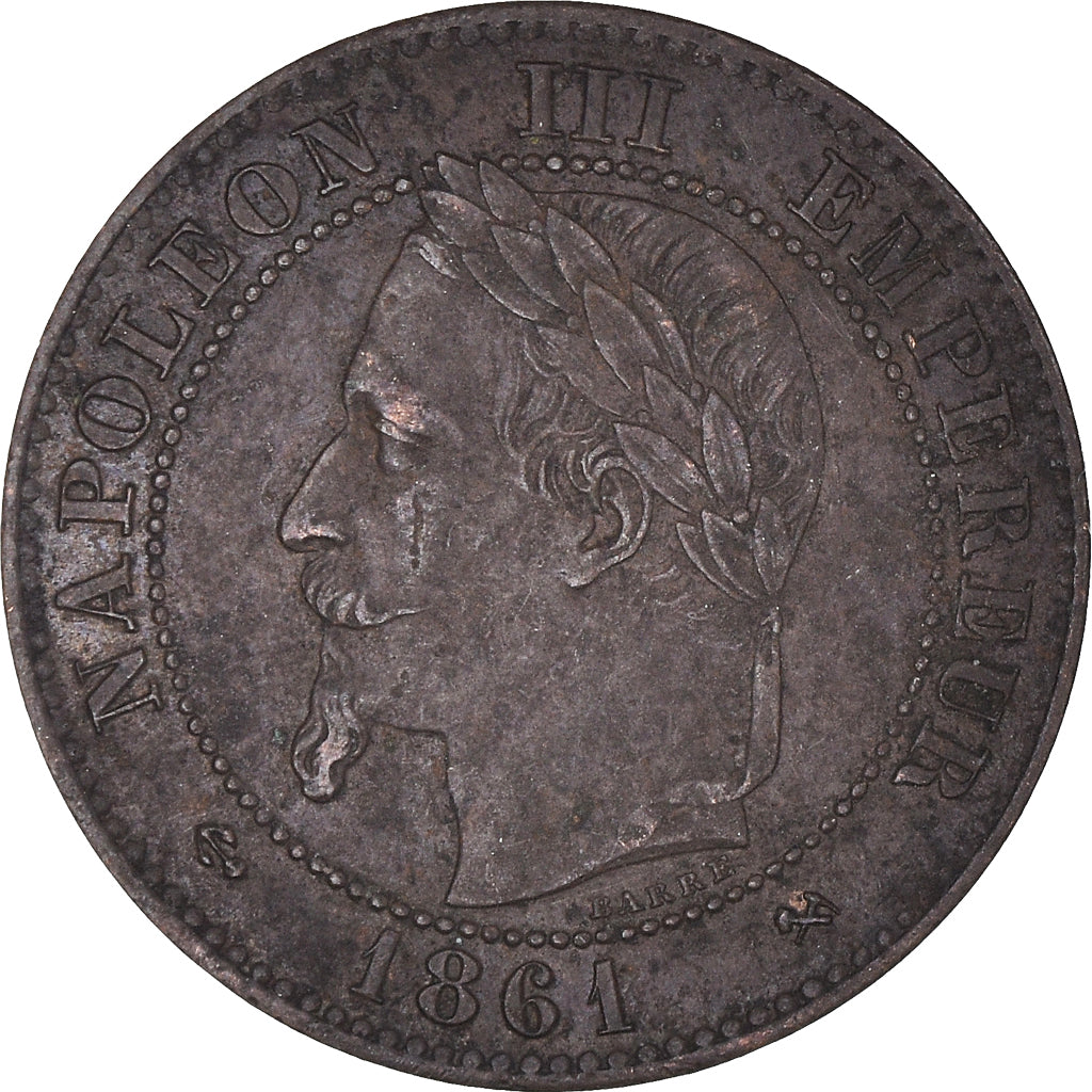Moneta, Francja, Napoleon III, Napoléon III, 2 Centimes, 1861, Bordeaux