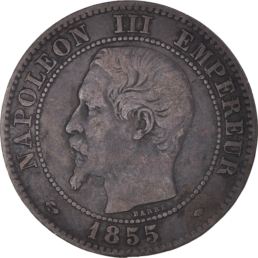 Moneta, Francja, Napoleon III, Napoléon III, 2 Centimes, 1855, Marseille