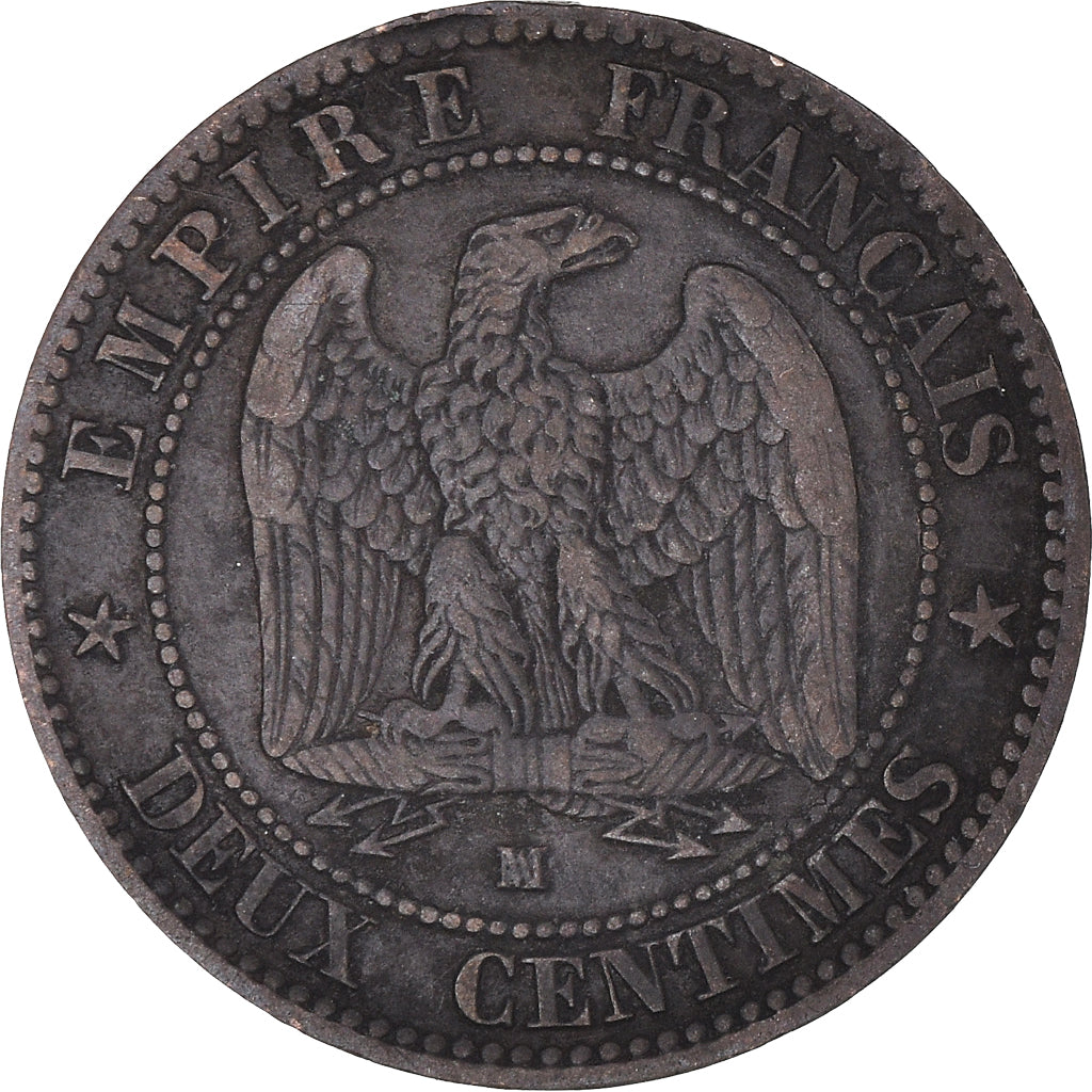Moneta, Francja, Napoleon III, Napoléon III, 2 Centimes, 1855, Marseille