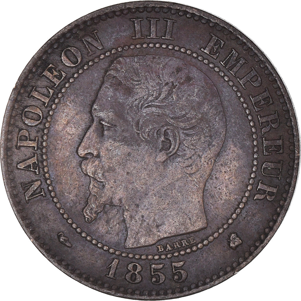 Moneta, Francja, Napoleon III, Napoléon III, 2 Centimes, 1855, Bordeaux