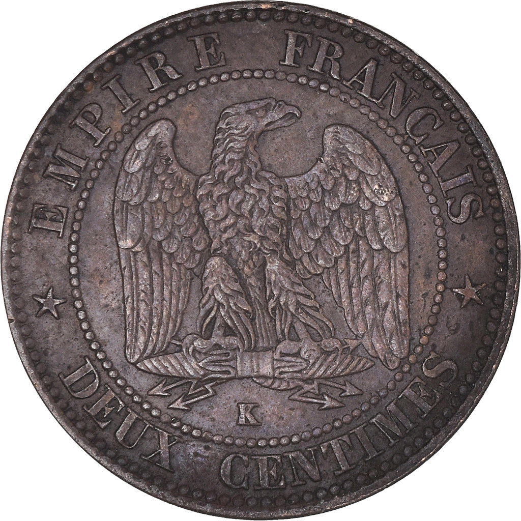 Moneta, Francja, Napoleon III, Napoléon III, 2 Centimes, 1855, Bordeaux