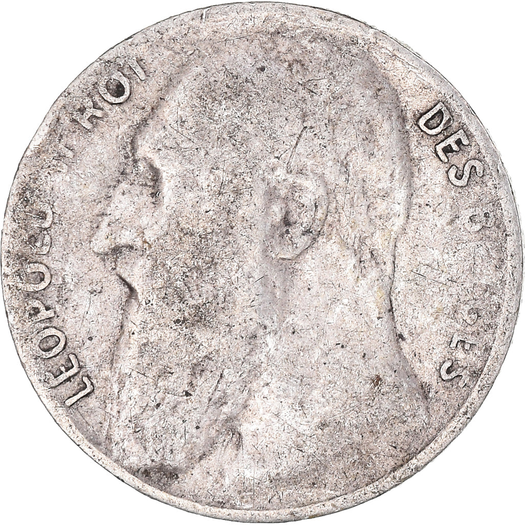 Coin, Belgium, Leopold II, 50 Centimes, 1901, Brussels, VF(20-25), Silver, KM:50