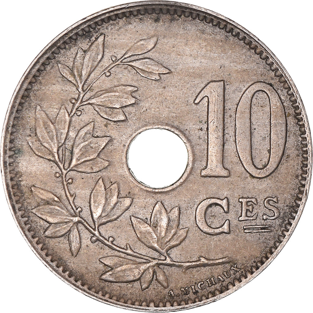 Münze, Belgien, Albert I, 10 Centimes, 1923, Brussels, SS+, Kupfer-Nickel