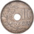 Moneda, Bélgica, Albert I, 10 Centimes, 1923, Brussels, MBC+, Cobre - níquel
