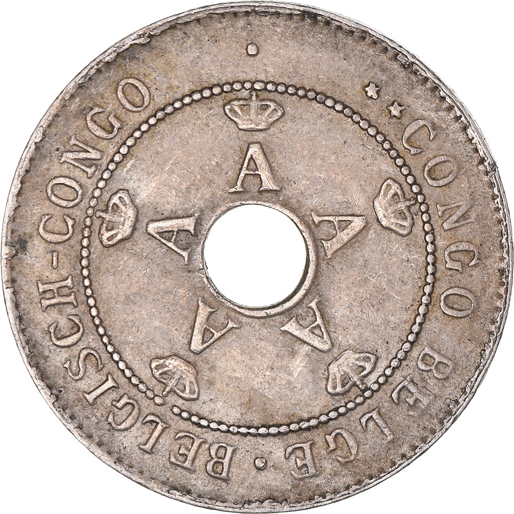 Coin, Belgian Congo, Albert I, 10 Centimes, 1922, Heaton, EF(40-45)
