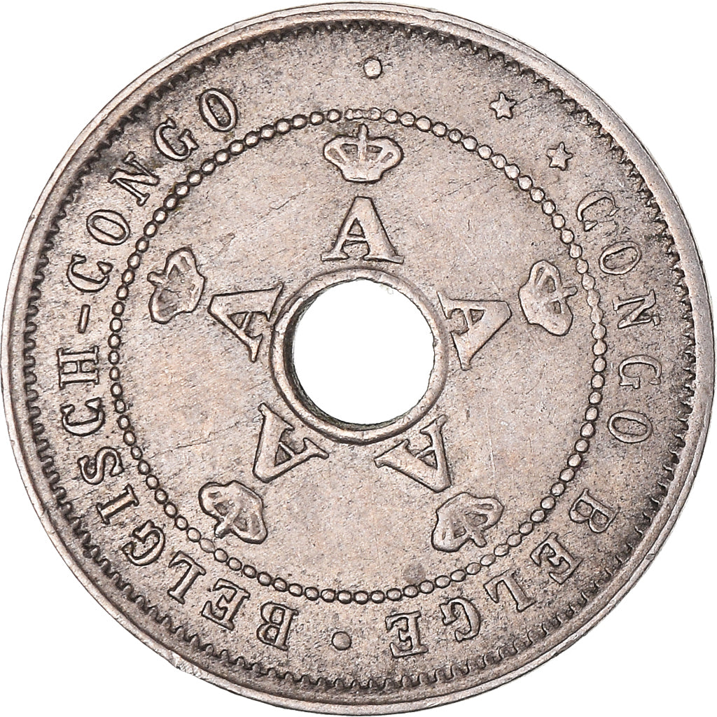 Coin, Belgian Congo, Albert I, 5 Centimes, 1911, EF(40-45), Copper-nickel, KM:17