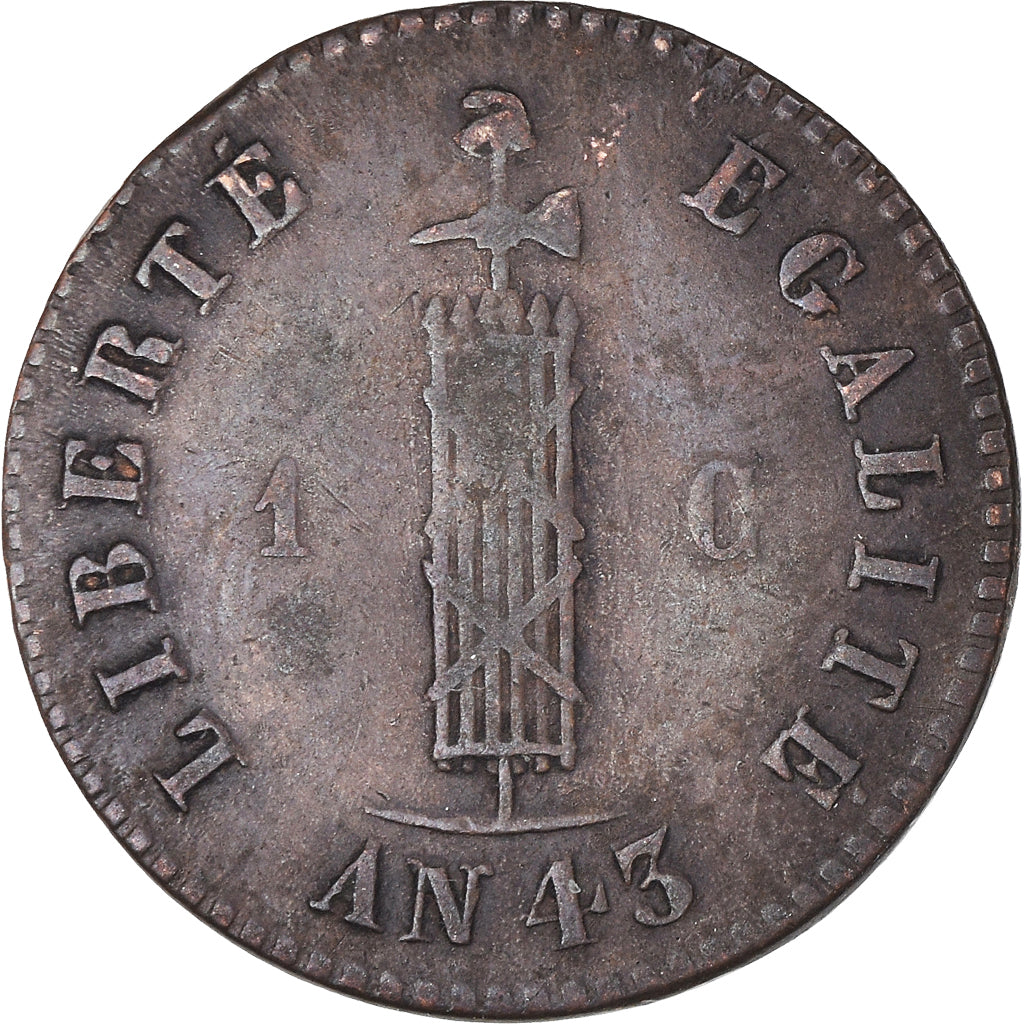 Monnaie, Haïti, Centime, 1846/AN 43, TB+, Cuivre, KM:24