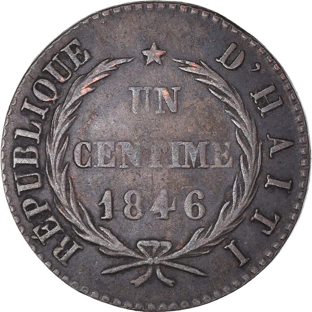 Monnaie, Haïti, Centime, 1846/AN 43, TB+, Cuivre, KM:24