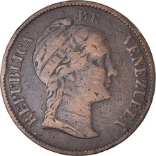 Coin, Venezuela, Centavo, 1862, Heaton, VF(30-35), Copper, KM:7