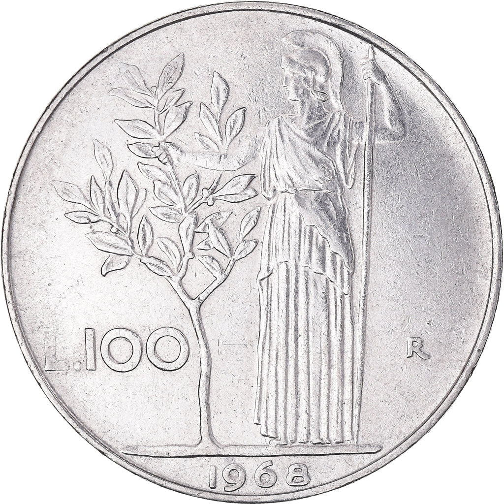 Moeda, Itália, 100 Lire, 1963, Rome, AU(50-53), Aço Inoxidável, KM:96.1