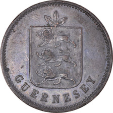 Coin, Guernsey, 4 Doubles, 1830, Soho, EF(40-45), Copper, KM:2