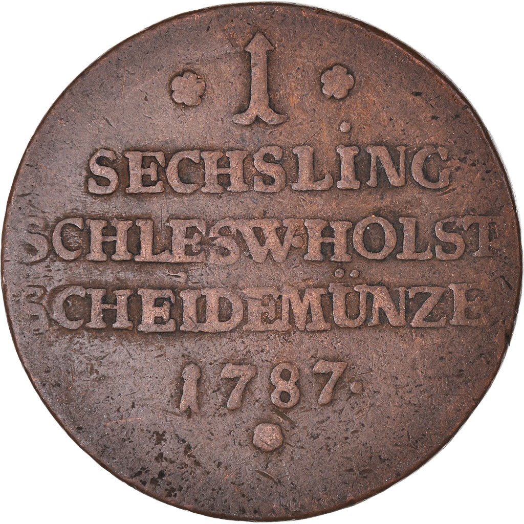 Coin, German States, SCHLESWIG-HOLSTEIN, Christian VII, Sechsling, 1787