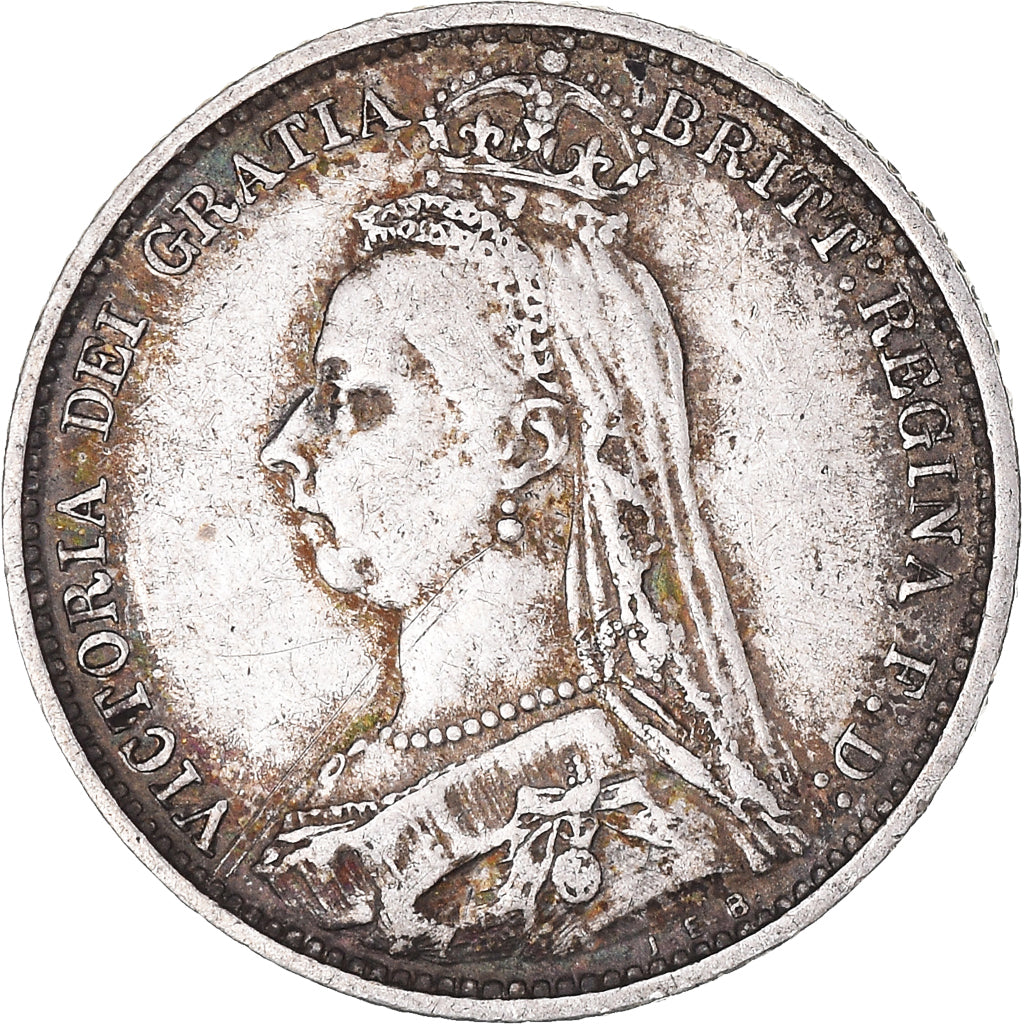 Coin, Great Britain, Victoria, 6 Pence, 1889, VF(30-35), Silver, KM:760