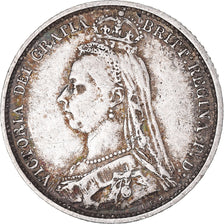 Coin, Great Britain, Victoria, 6 Pence, 1889, VF(30-35), Silver, KM:760
