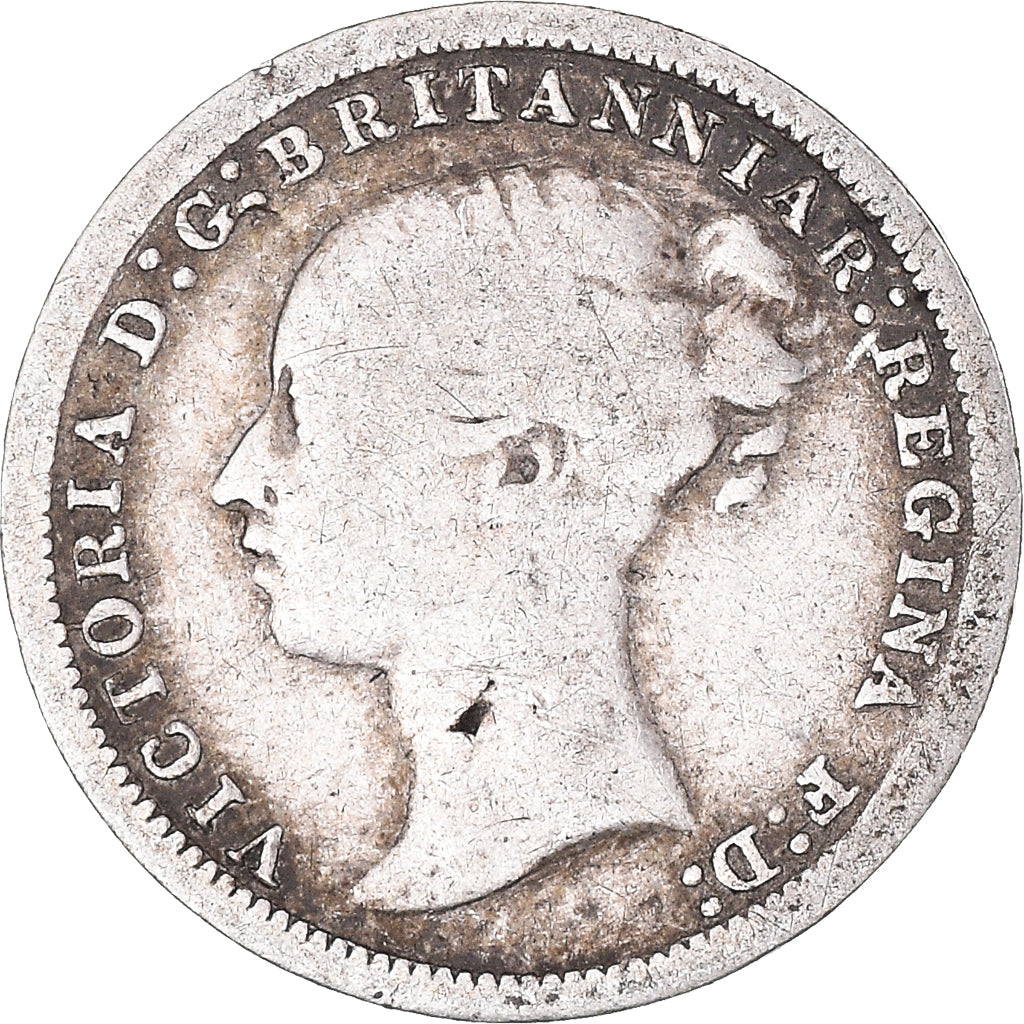 Coin, Great Britain, Victoria, 3 Pence, 1872, VF(20-25), Silver, KM:730