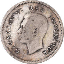Münze, Südafrika, George VI, 3 Pence, 1937, Pretoria, SS, Silber, KM:26