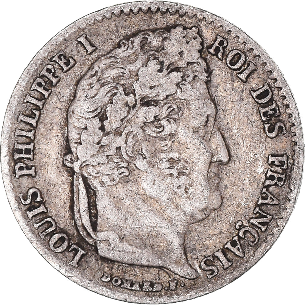Moneta, Francia, Louis-Philippe, 1/4 Franc, 1841, Paris, MB+, Argento, KM:740.1