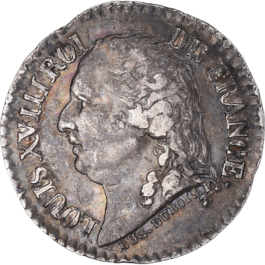 Francia, Quinaire, Louis XVIII, Louis XVIII et Henri IV, MBC, Plata