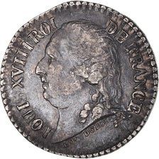 Francja, Quinaire, Ludwik XVIII, Louis XVIII et Henri IV, EF(40-45), Srebro
