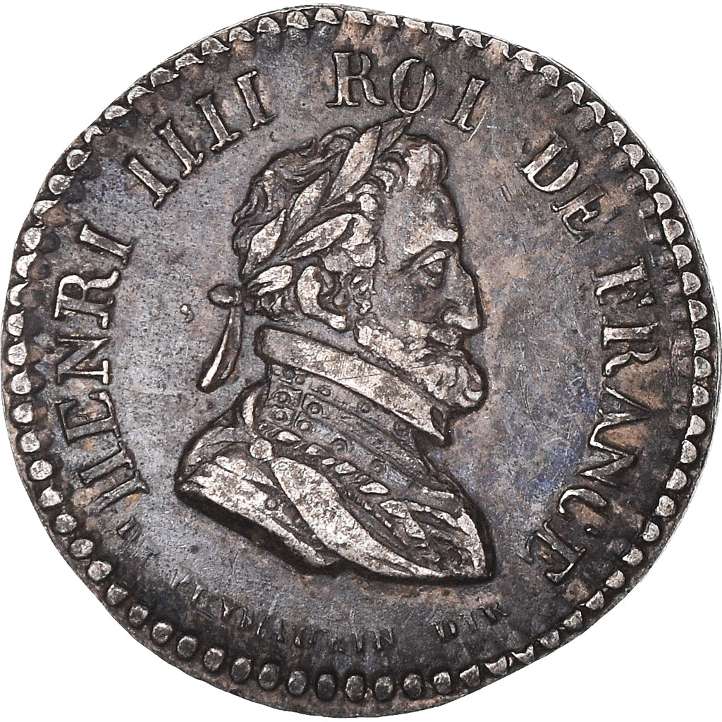 France, Quinaire, Louis XVIII, Louis XVIII et Henri IV, EF(40-45), Silver