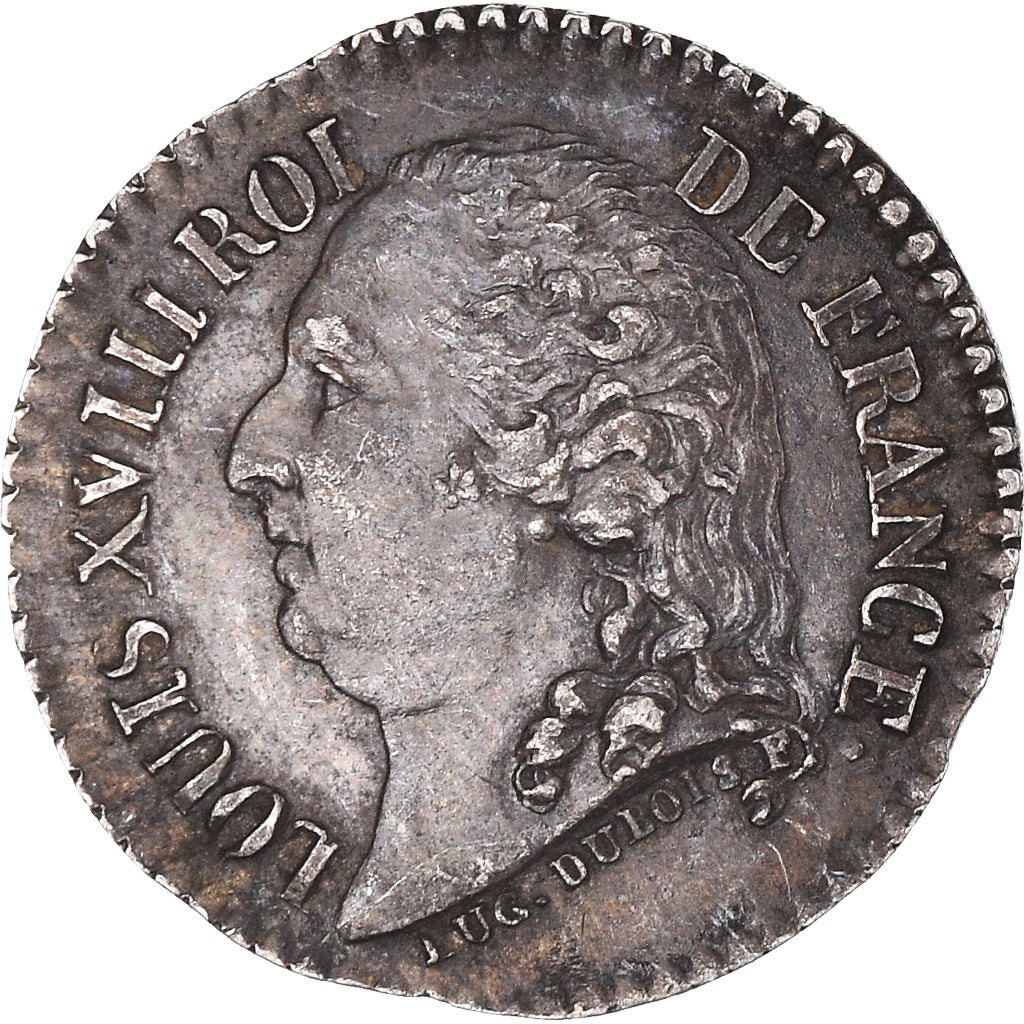 Francja, Quinaire, Ludwik XVIII, Louis XVIII et Henri IV, MS(60-62), Srebro