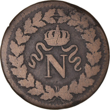 Coin, France, Decime, 1814, Strasbourg, VF(20-25), Bronze, Gadoury:195
